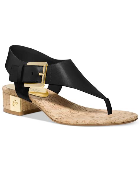 michael kors women's shoes thong sandal|Michael Kors block heel sandals.